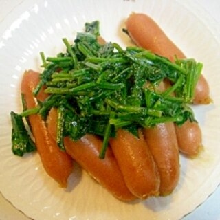 ❤ウインナーとほうれん草の生姜醤油炒め❤